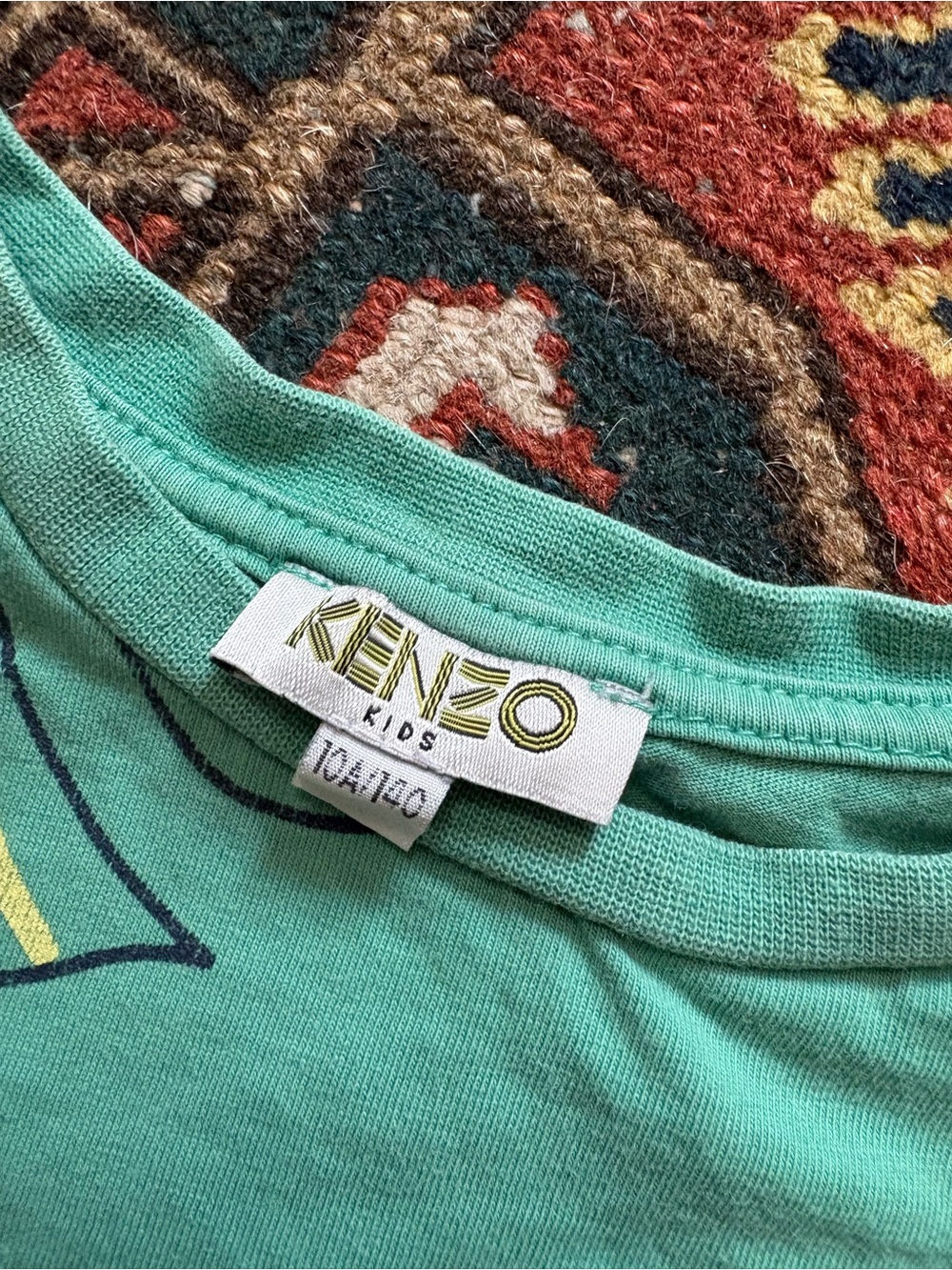 Kenzo Kelly Green Tiger Graphic Short Sleeve Teesize 10 A - Picture 4 of 4